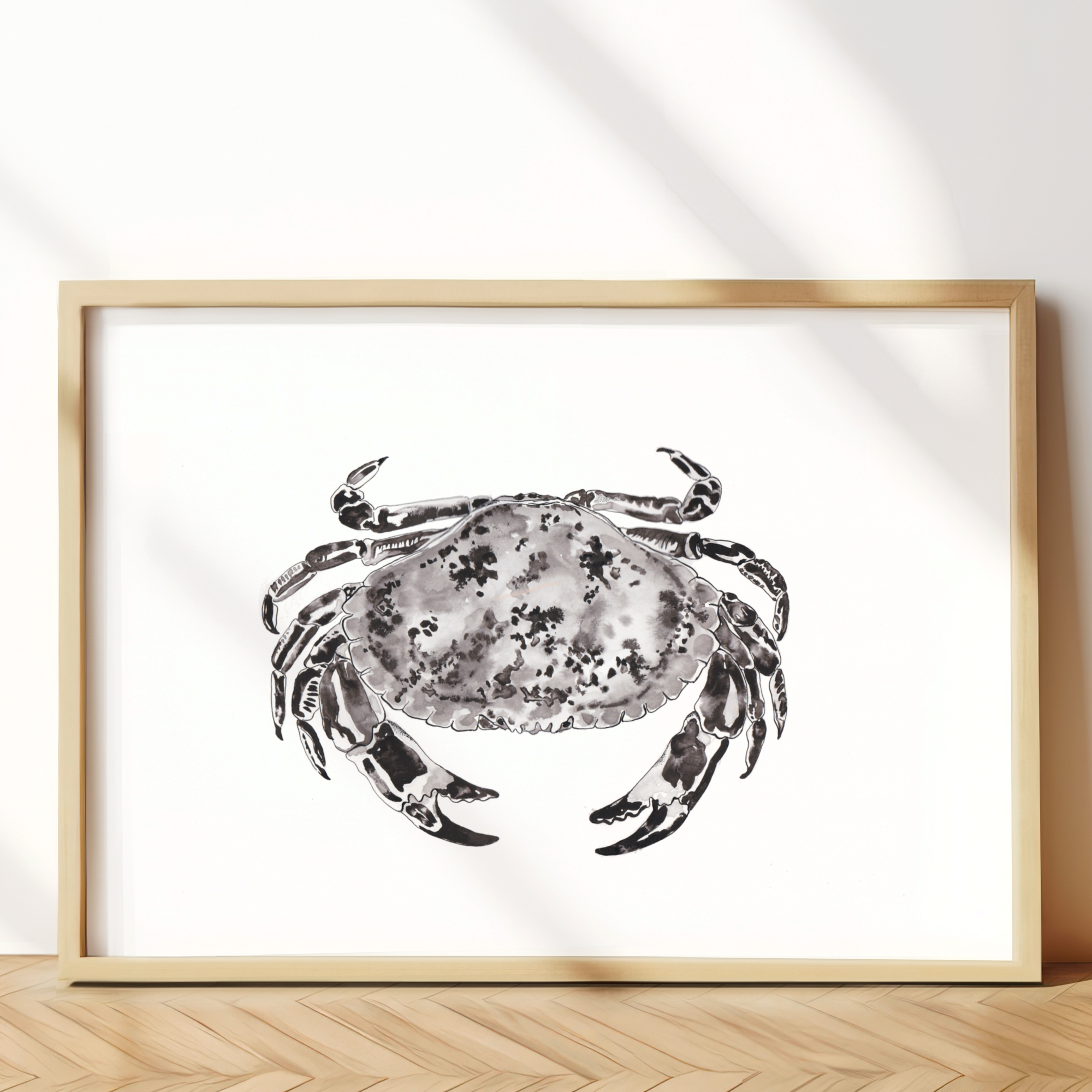 North Atlantic Brown Crab in Black & White